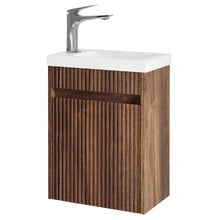 Bondi 400mm Wall Hung Small Space Single Vanity with Ceramic Countertop